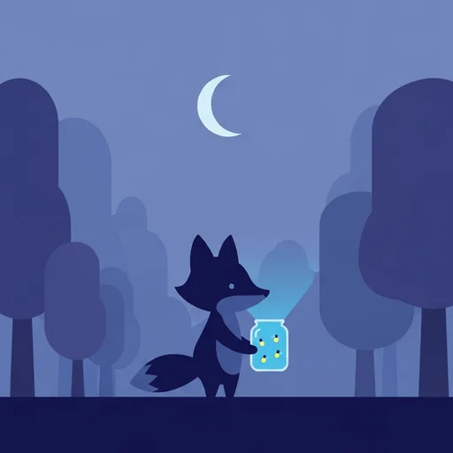 Moonlight Journey in the Forest