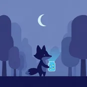 Moonlight Journey in the Forest