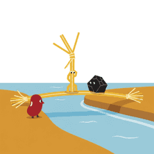 Halmen, kullet og bønnen af Brødrene Grimm