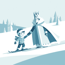 El viaje en esquís de Olle por Elsa Beskow