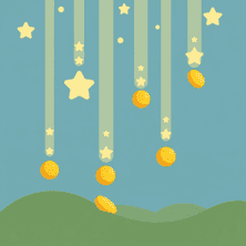 Las monedas de las estrellas por Hermanos Grimm