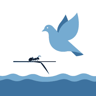 La Fourmi et la Colombe par Ésope