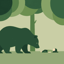 Deux Voyageurs et un Ours par Ésope