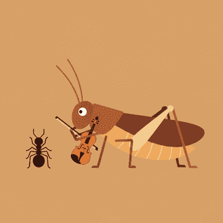 Les Fourmis et la Cigale par Ésope