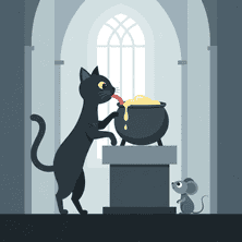 Le Chat et la Souris en Association par Frères Grimm