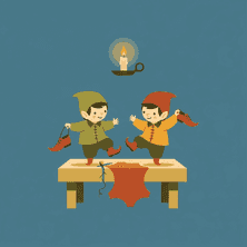 Para Elf dan Pembuat Sepatu oleh Saudara Grimm