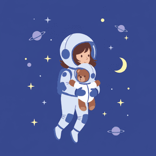 Mira w kosmosie autor Bajkobot