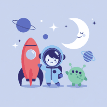 Luna i Bobo mówią dobranoc kosmosowi autor Bajkobot