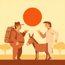 The Ass and it's Shadow by Aesop