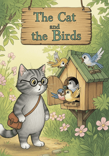 The Cat and the Birds by Aesop