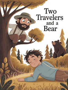 Two Travelers and a Bear by Aesop