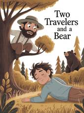 Two Travelers and a Bear by Aesop